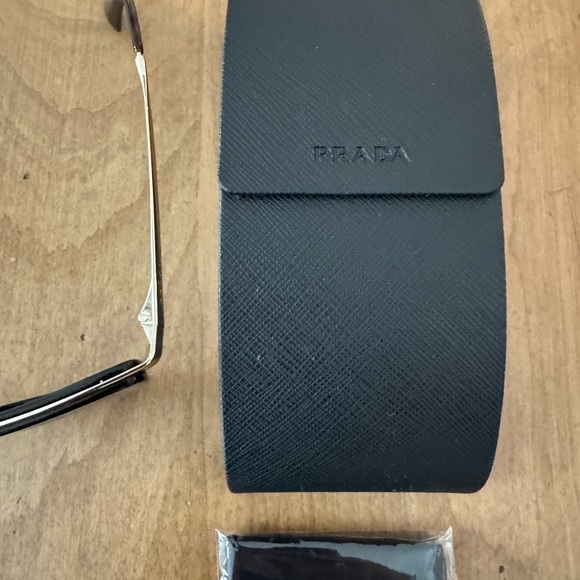 Prada Cat Eye Tortoise Metal Gold Frame Sunglasses - Picture 9 of 10